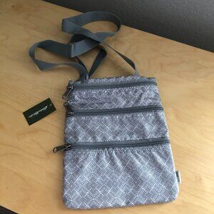 Eddie Bauer Ripstop 3 Zip Pocket Travel Bag Messenger Crossbody - NEW